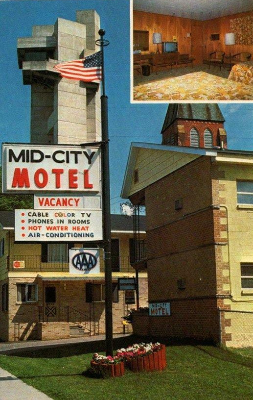 Mid-City Motel - OLD POSTCARD PHOTO